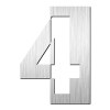 Números, Letras e Indicadores - Número 4 de 75 mm Inox Cepillado