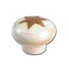 Pomos mueble - Pomo Ethnic 109 35mm Estrella hueso Natural Madera