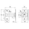 Aldabilla Puerta Corredera 10L 65 mm Inox