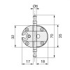 Bisagras Varias - Bisagra Regulable Estilo Provenzal con Remates 35x18 mm Cuero