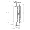 Cerraduras puerta metálica - Cierre Eléctrico 1440R Pestillo Radial con Memoria y Palanca Bloqueo