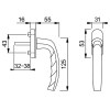 Fallebas y Cremonas para Ventanas - Maneta Ventana AGB Secustik Atlanta Bronce Satinado