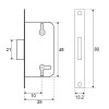 Cerraduras y cierres armario - Cerradura Mueble 205 10mm Latón