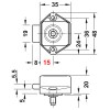 Cerradura Sobreponer Push Lock Mini E15 mm Marrón