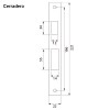 Cerraduras puerta metálica - Cerradura Metálica 2241BE Gancho sin Pestillo E25 mm Inox