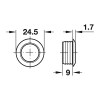 Roseta para Tirador Push Lock Mini Ø20 mm Níquel Mate