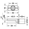 Cerraduras y cierres armario - Cerradura Giratoria SYMO 17 mm para Sistema Central de Cierre Níquel