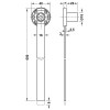 Cerraduras y cierres armario - Sistema Central de Cierre SYMO con Varilla 60 cm Níquel