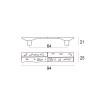 Tiradores mueble - Tirador Traditional 248 64mm cuadrados Plata Mate