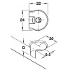 Herraje para mueble - Herraje Unión Excéntrica Rafix20 T16 Simple Níquel