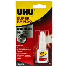 Adhesivos y selladores - UHU Pegamento Super Rápido Pincel 5 gr