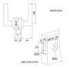 Juego Manivelas Barcelona Llave/Llave Cromo Mate