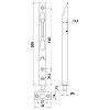 Pasadores y cerrojos - Pasador Embutir 401 200 mm Inox