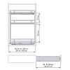 Interior cocina - Botellero Extraible Flat Guías Laterales M20 Antracita (BL)