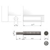 Cerraduras y cierres armario - Pulsador Corto K-Push Tech 50 mm Blanco
