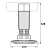 Pata con Deslizador Enroscable Axilo 78 Altura 125 mm