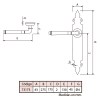 Manivelas de forja - Juego Manivelas con Placa 73173 275x43 mm Anticuario