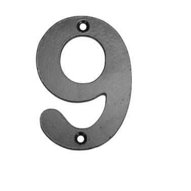 Números, Letras e Indicadores - Número 9 de 100 mm Negro