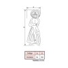 Números, Letras e Indicadores - Figura Mujer Forja 76194 150 mm Negro