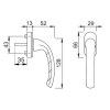 Fallebas y Cremonas para Ventanas - Maneta Ventana AGB Tokyo Bronce