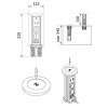 Iluminación - Enchufe Extraíble Caminio 2 Tomas + 2 USB + Luz y Carga Inalámbrica Negro