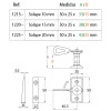 Fallebas y Cremonas para Ventanas - Aldabilla con Cuña Mod.12