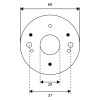 Juego Aros para Manivela Roseta 60 mm Negro Mate