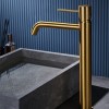 Accesorios y Grifos Baño - IMEX Grifo Baño Caño Alto MONZA Oro Cepillado