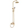 IMEX Conjunto Ducha Monomando Roma Oro Cepillado