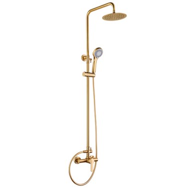 IMEX Conjunto Ducha Monomando Roma Oro Cepillado