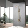 IMEX Conjunto Ducha Monomando Roma Oro Cepillado