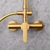 IMEX Conjunto Ducha Monomando Roma Oro Cepillado