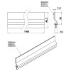 Burletes y cubrecerámicas - Burlete Puerta Adhesivo MOD2 1000 mm Negro