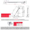 Pistones y elevadores puerta - Pistón Compact Ribalta 224mm Níquel Descendente