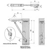 Pistones y elevadores puerta - Pistón Kraby Ascendente Automático 244mm N100 Níquel
