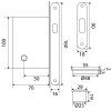 Kit P35 Puerta Corredera de Condena Cuadrado Níquel Satinado