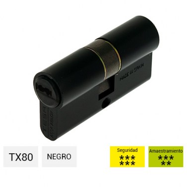 Cilindros - Cilindro de Seguridad TX80 Negro TESA