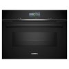 Hornos - SIEMENS Horno Multifunción con Microondas CM776GKB1 Cristal Negro