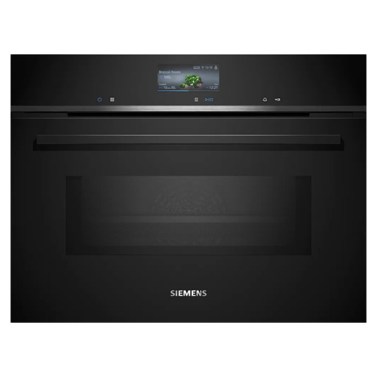 Hornos - SIEMENS Horno Multifunción con Microondas CM776GKB1 Cristal Negro