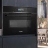 Hornos - SIEMENS Horno Multifunción con Microondas CM776GKB1 Cristal Negro