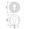 Bocallave Yale Redondo EQ-285Z Blanco Mate