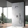 Accesorios y Grifos Baño - IMEX Conjunto Ducha Monomando Empotrado Delos Negro Mate