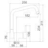 IBERGRIF Grifo Cocina Caño Alto M22106 Abatible Cromo Brillo