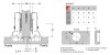 Bisagra BYP Acodada Ø35 mm 105º Ejes 48 mm con Pistón Antracita