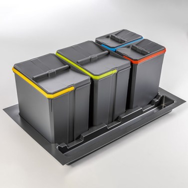 Bandeja Cubo Basura AxiSpace 800 con 4 Cubos