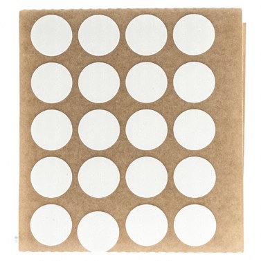 Herraje para mueble - Cartón 100 Tapones Diámetro 13 mm Blanco Poro