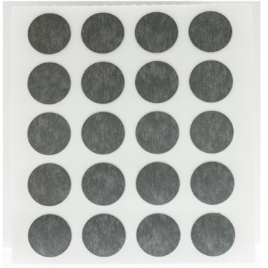 Herraje para mueble - Cartón 100 Tapones Diámetro 13 mm Gris Cemento