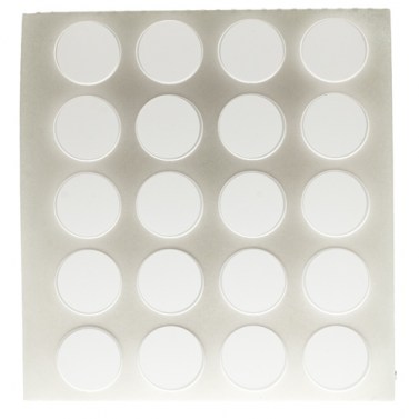 Herraje para mueble - Cartón 100 Tapones Diámetro 13 mm Blanco