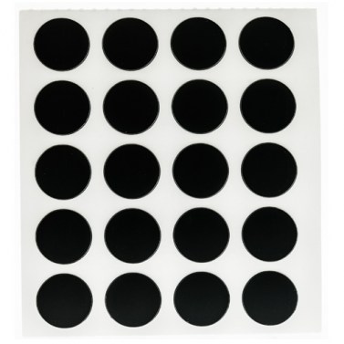Herraje para mueble - Cartón 100 Tapones Diámetro 13 mm Negro