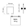 Perfil Aluminio Sensus 40 Kg 3 Metros Natural